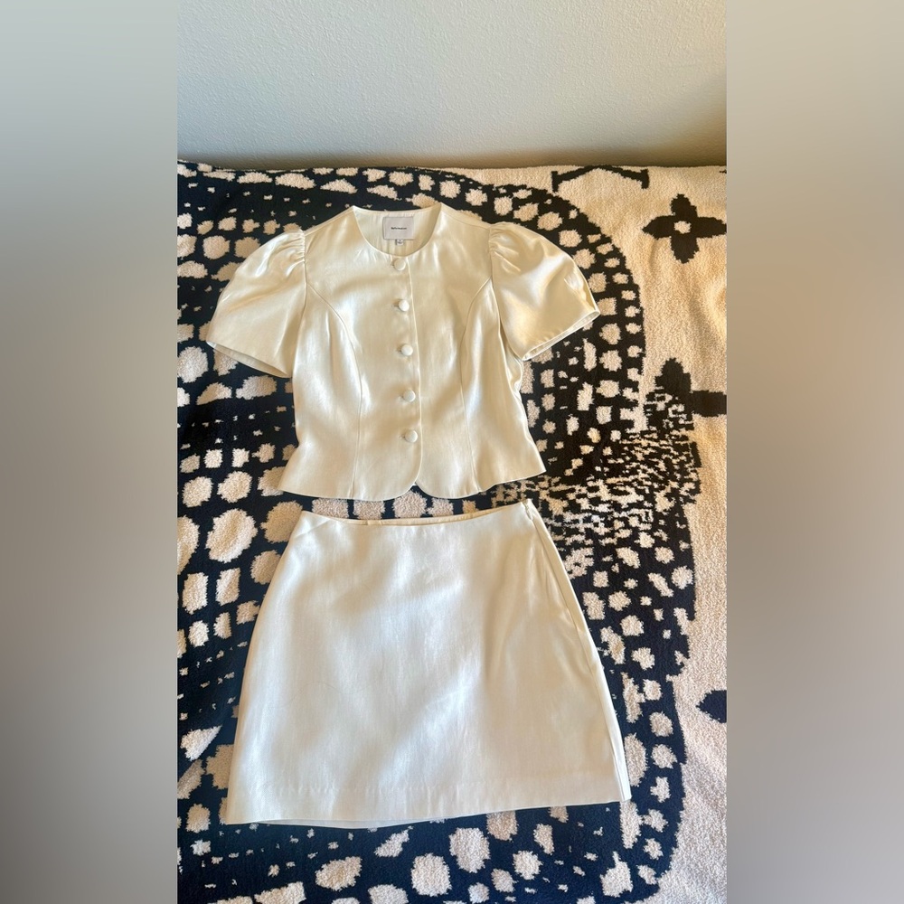Reformation Mika Cream Mini Dress - Picture 14 of 16